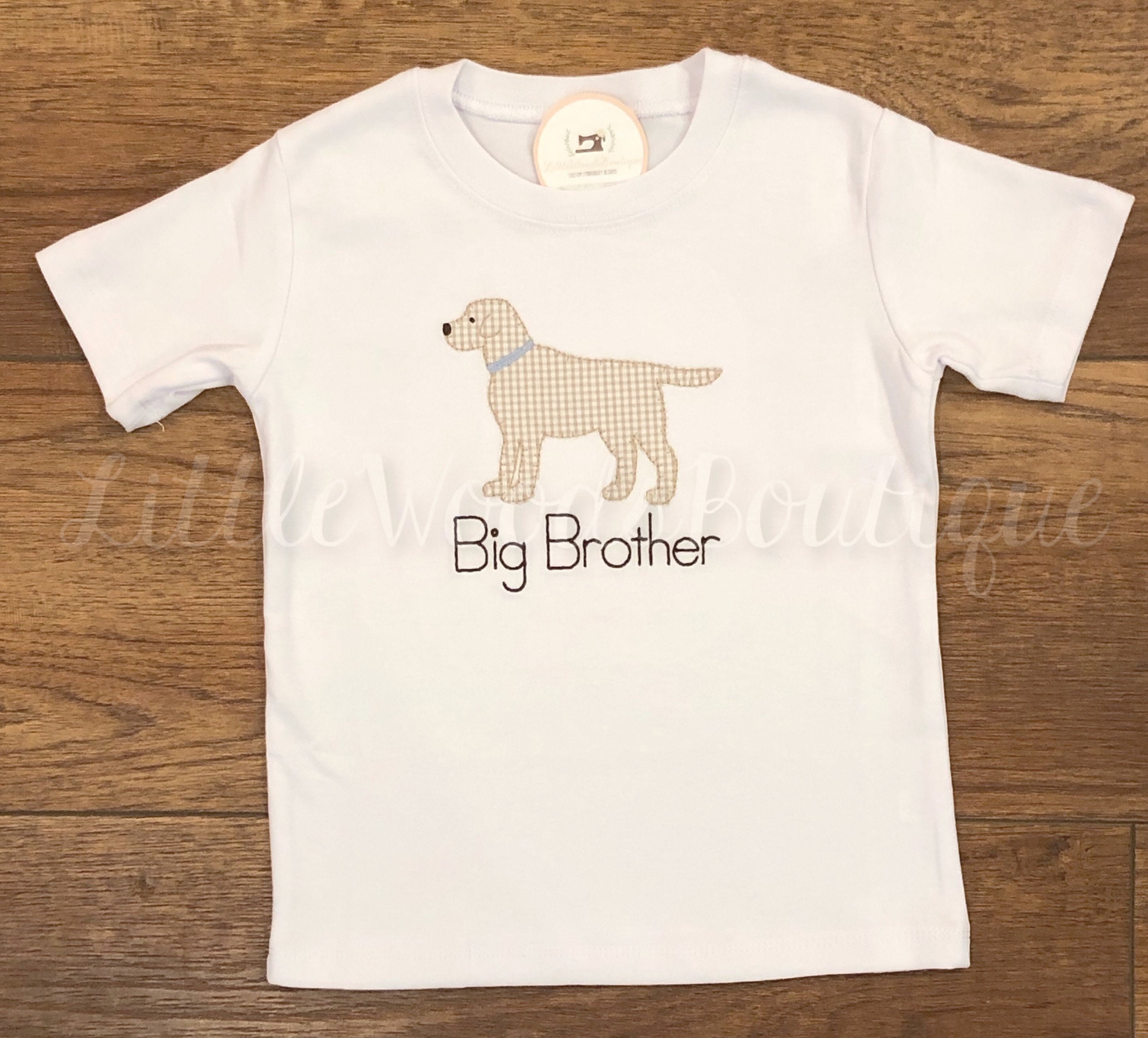 Big Brother Shirt Gingham Dog Big Brother Shirt Dog Big Etsy