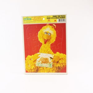 Vintage 1983 Sesame Street Big Bird's Portrait of a Friend, Frame-Tray Puzzle, Whitman Golden