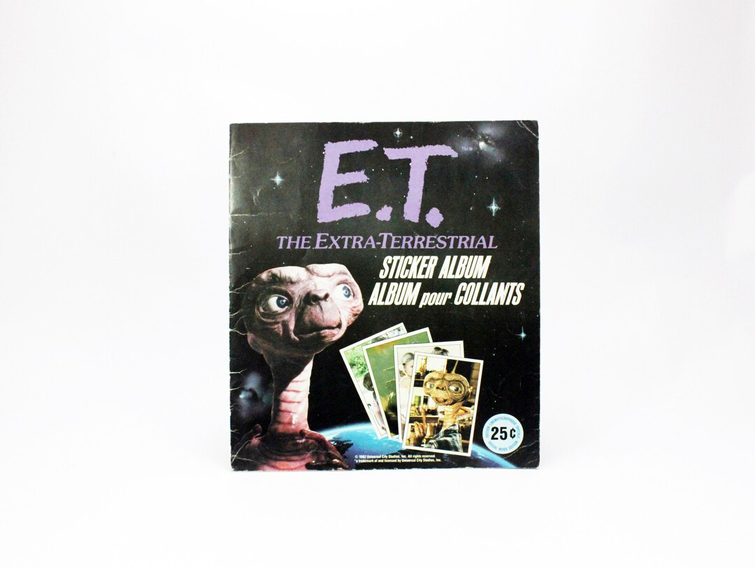 Vintage Sticker Album, 1982 ET Sticker Book, Almost All Stickers in