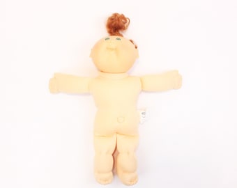 Poupée enfant vintage Cabbage Patch, garçon aux cheveux bruns, années 80