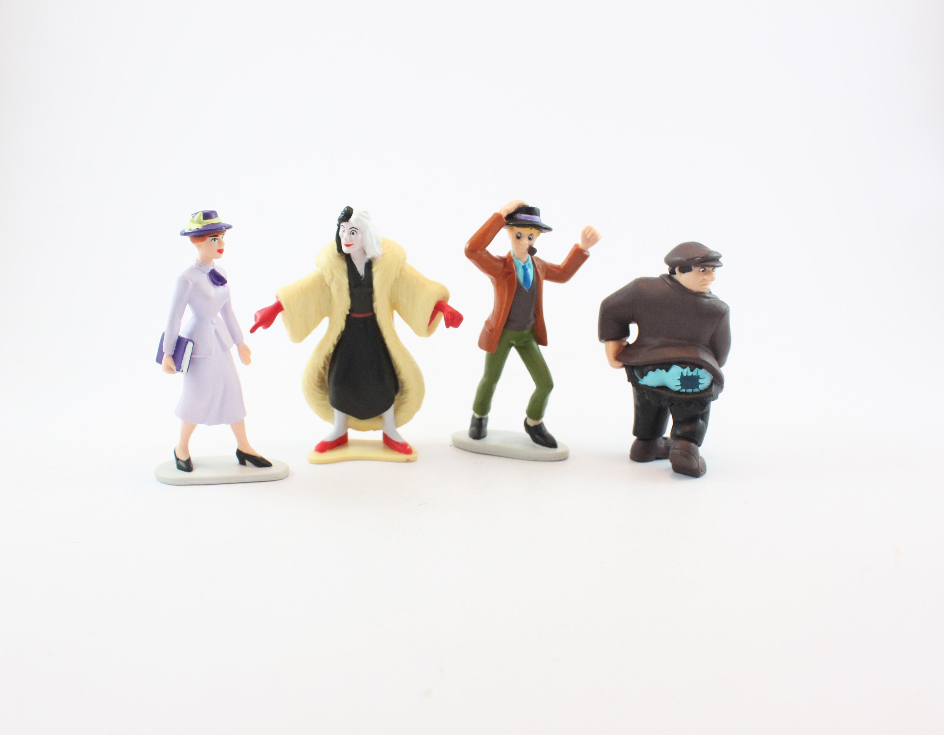 Vintage Disney 101 Dalmatians Miniature People Figures Lot of 4