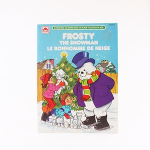 vintage Frosty le bonhomme de neige livre de coloriage doré, livres de coloriage, 1983