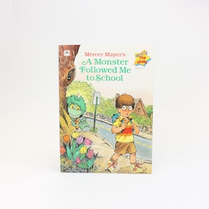 Vintage Book, Mercer Mayer's A Monster Followed Me to School, A Golden Book