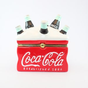 Vintage Coca-Cola Ceramic Cooler Chest Trinket Holder