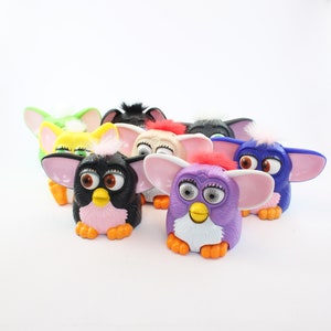Vintage 1998 McDonalds Furby Toys, Vintage mini Furby, Set of 8
