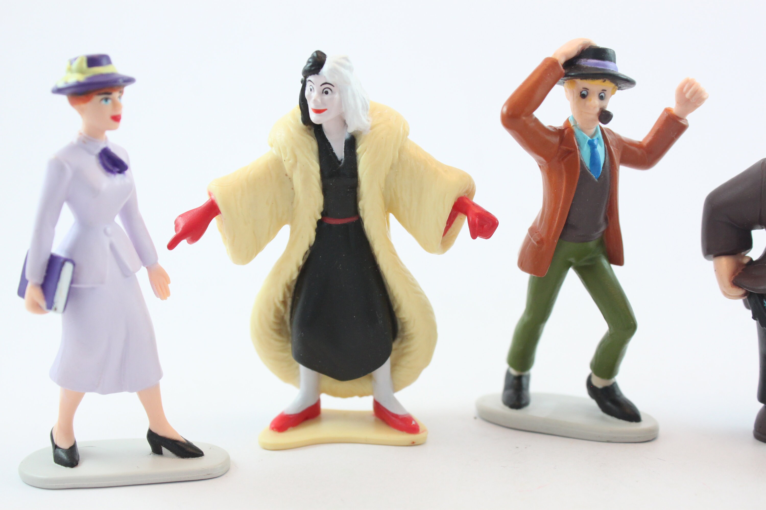 Vintage Disney 101 Dalmatians Miniature People Figures Lot of 4