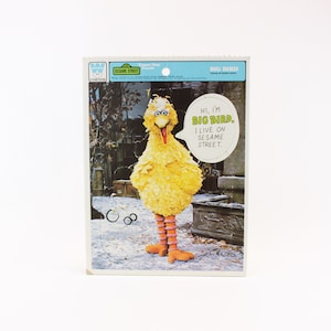 Vintage 1983 Sesame Street Big Bird Frame Tray Puzzle