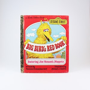 Vintage Big Bird&#39;s Red Book: Sesame Street Little Golden Book (1981)