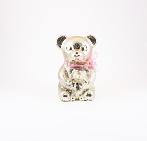 vintage teddy bear piggy bank