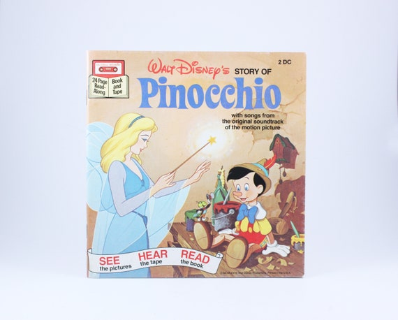Vintage Book, Walt Disney Story of Pinocchio cover book 2 DC 