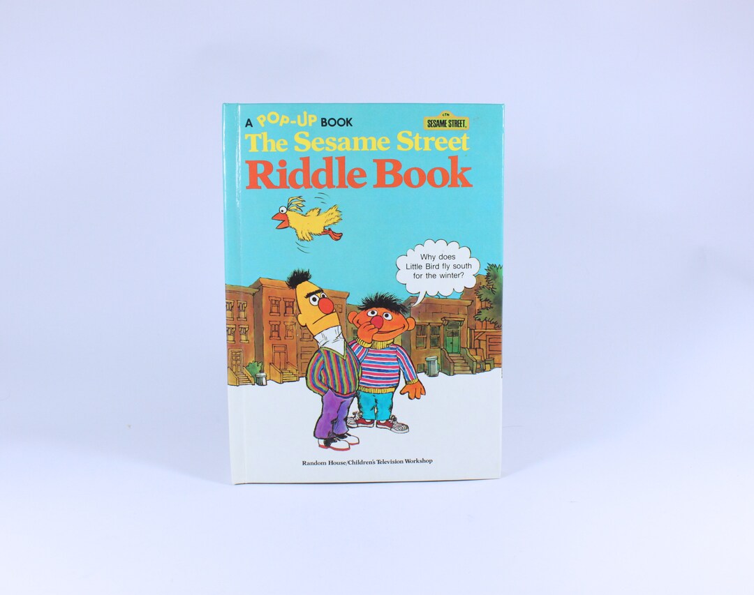 Vintage Book, the Sesame Street Riddle Book, A Pop-up Book, Published ...