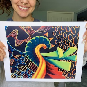11x14in “Stairway To Heaven” Poster Print. Original Visionary Art Print.