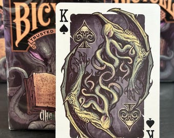 Bicycle Cthulhu Mythos Playing Cards – USPCC Deck Made in USA | Lovecraft Custom Poker Cards