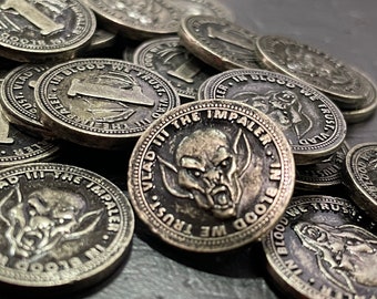 Dracula Metal Coins: Vlad Tepes III, Ancient Finish (Set of 30)