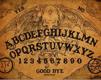 Cthulhu Talking Board: Hand-Painted Resin Planchette - Whispers from R'lyeh