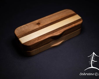 Brillenetui / Lesebrillenhalter aus Holz