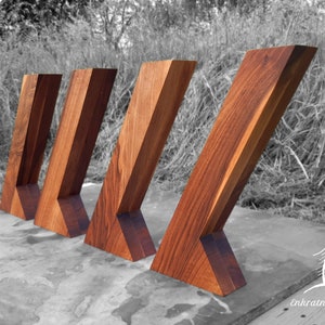 Angled Table Legs | Coffee Table Legs | Heavy Table Base | Wooden Table Base | Wooden Round Table Base | Last Piece | Unique Table Base