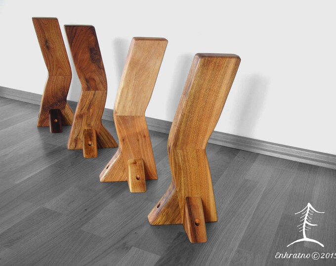 Wooden Coffee Table Legs, Made of Walnut Wood, Pear, Spruce, Ash Wood