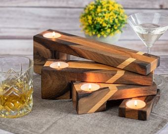 CANDLE STAND, candle holder, candle holder set, tea candle holder, candle base, wood candle holder/modern candle holder/unique candle holder