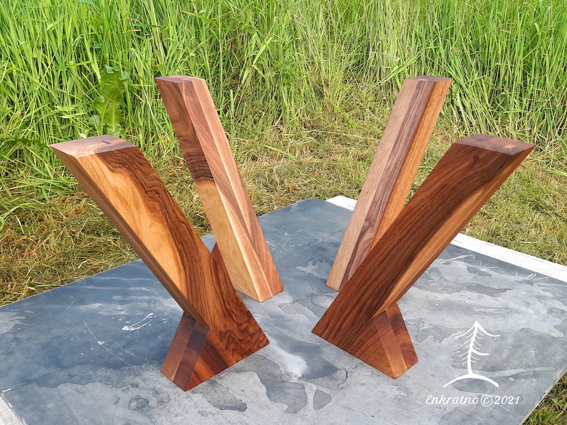 ANGLED TABLE LEGS / Thick Table Legs / Coffee Table Legs Round Etsy
