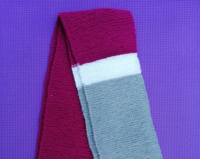 Magenta and Grey Scarf