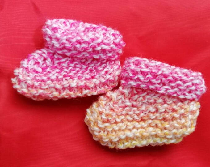 Knitted Baby Booties - Cute Handmade Baby Wear - Various Styles and Colours