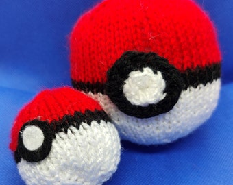Pokemon Pokeball - Cute Knitted Gamer Plushie - Unique Geek Gift Idea