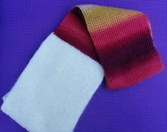 White and Red Fade Scarf