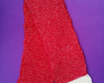 Red and White Shimmer Scarf | Cosy Winter Warmer | Colourful Gift for Any Occasion