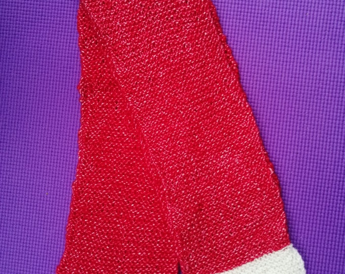 Red and White Shimmer Scarf | Cosy Winter Warmer | Colourful Gift for Any Occasion