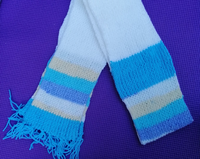 Blue, Yellow and White Scarf