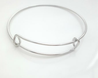 15 - Adjustable Bangle Bracelets, Bulk Bangle Bracelets, Silver Colored Bangles, Wholesale Bangle Bracelets, Expandable Bangle Bracelets