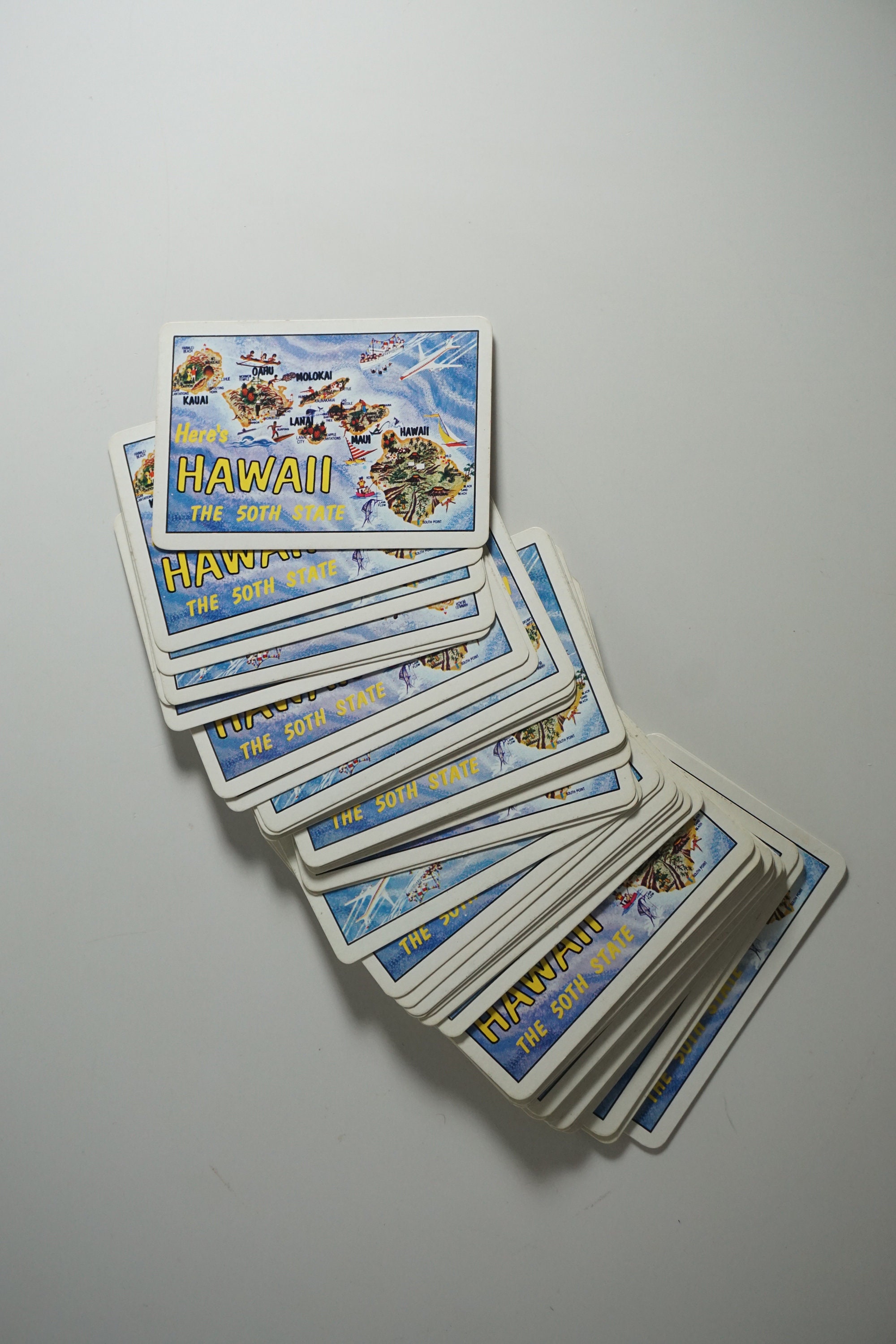 Vintage Dainippon Japan Here's Hawaii the 50th State Souvenir Playing