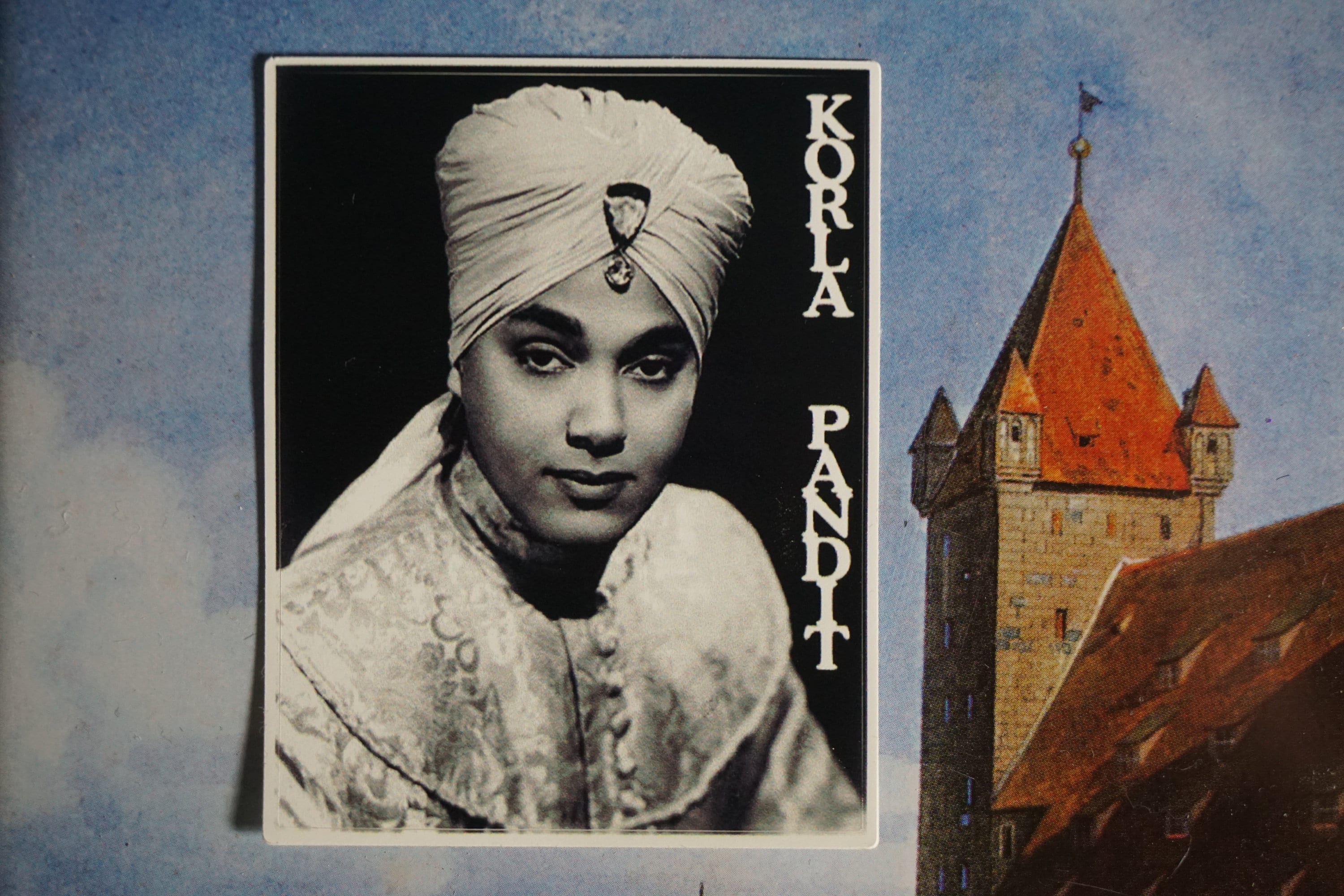 Korla Pandit Sticker B&W Retro Decal Eastern Mystic Exotica 1950's