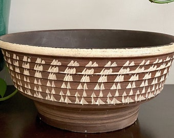 Vintage Vetter Pottery Hand-made Earthenware Display Bowl Plant Pot - Large!
