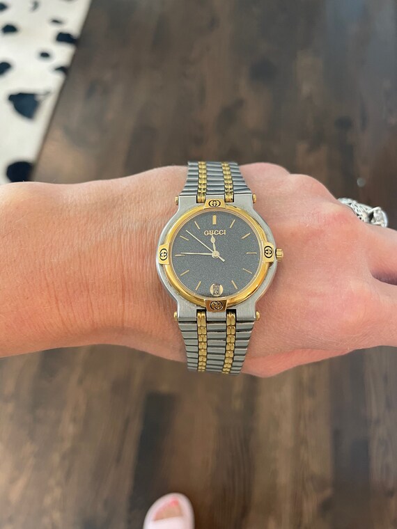 Vintage Gucci Mixed Metal 9000M Quartz 