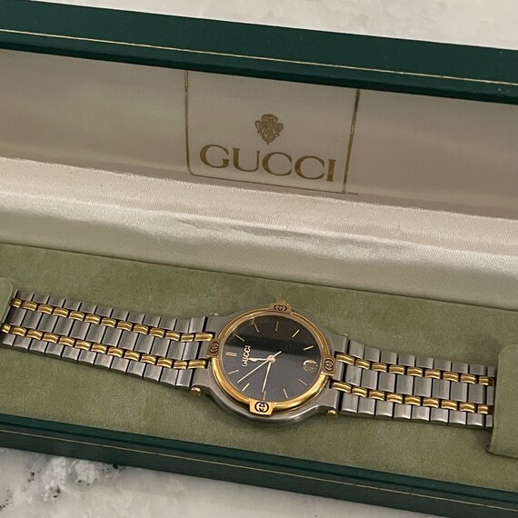 Vintage Gucci Mixed Metal 9000M Quartz 