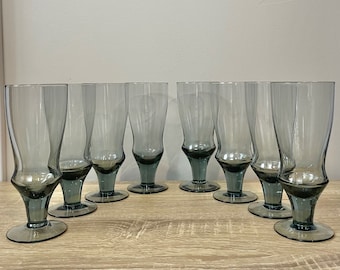 Vintage Bjorkshult Tall Glencairn Drinking Glasses MCM - Set of 8