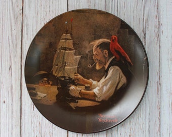 VINTAGE N Rockwell "The Shipbuilder" Limited Edition Plate by Knowles China