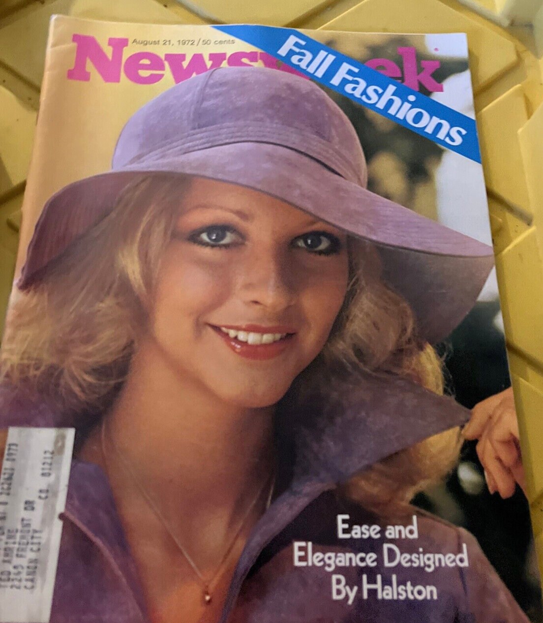 1972 Halston Ultrasuede Bucket Hat - On Newsweek 1972! 1972 Halston Ultrasuede Bucket Hat - on Newsweek 1972! - Etsy main image 2