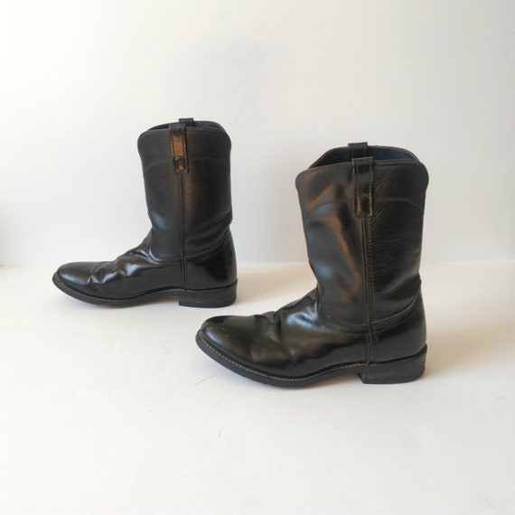 COWBOY 80s LAREDO soles mens size 9 black leather