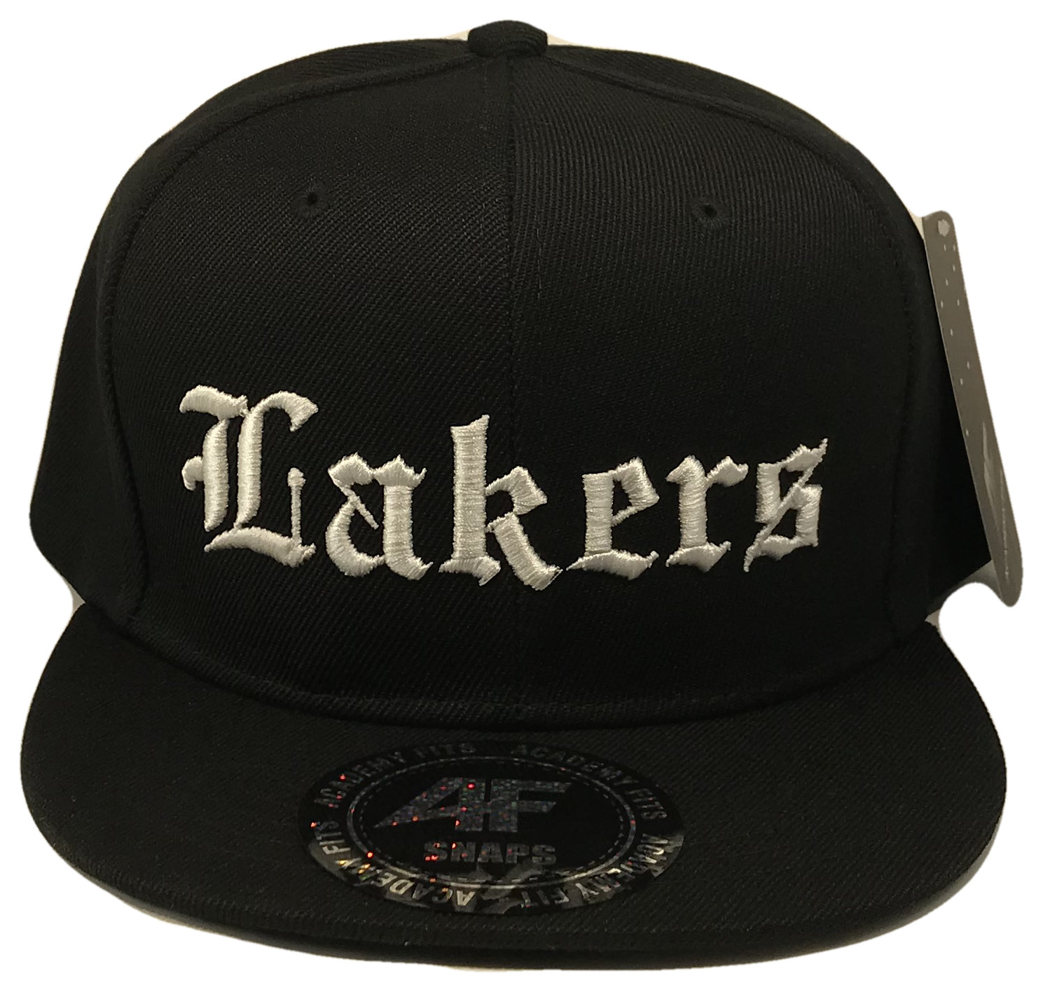 Style Font Snapback Flat Bill Black 