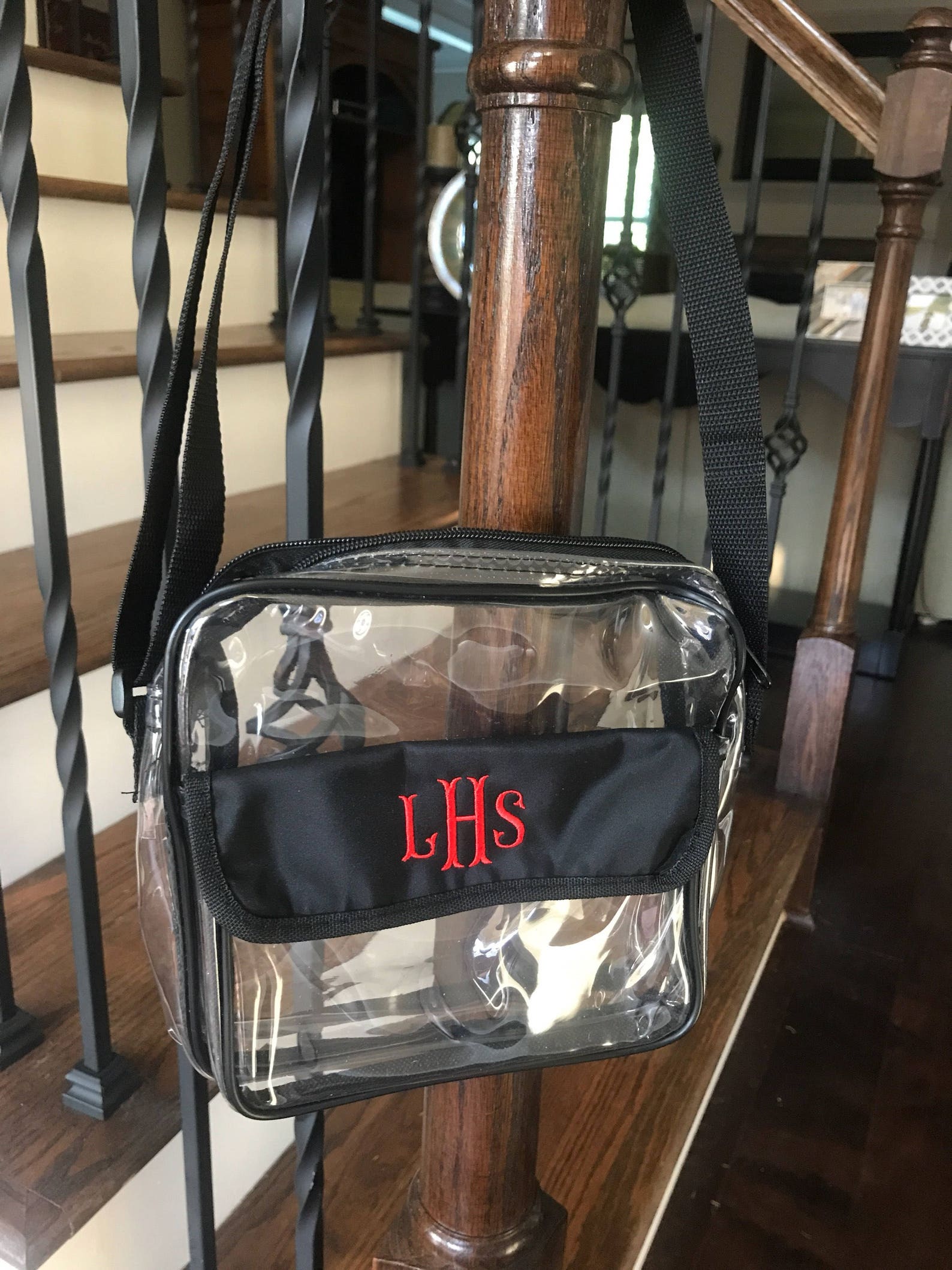Monogrammed Clear Stadium Bag Monogrammed Cross Body Clear Etsy