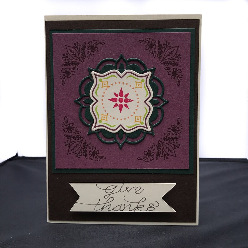 Handmade Thanksgiving Greeting Cards Thanksgiving Day Cards Give Thanks Homemade Cards Homemade Greeting Cards Holiday Greeting Cards
