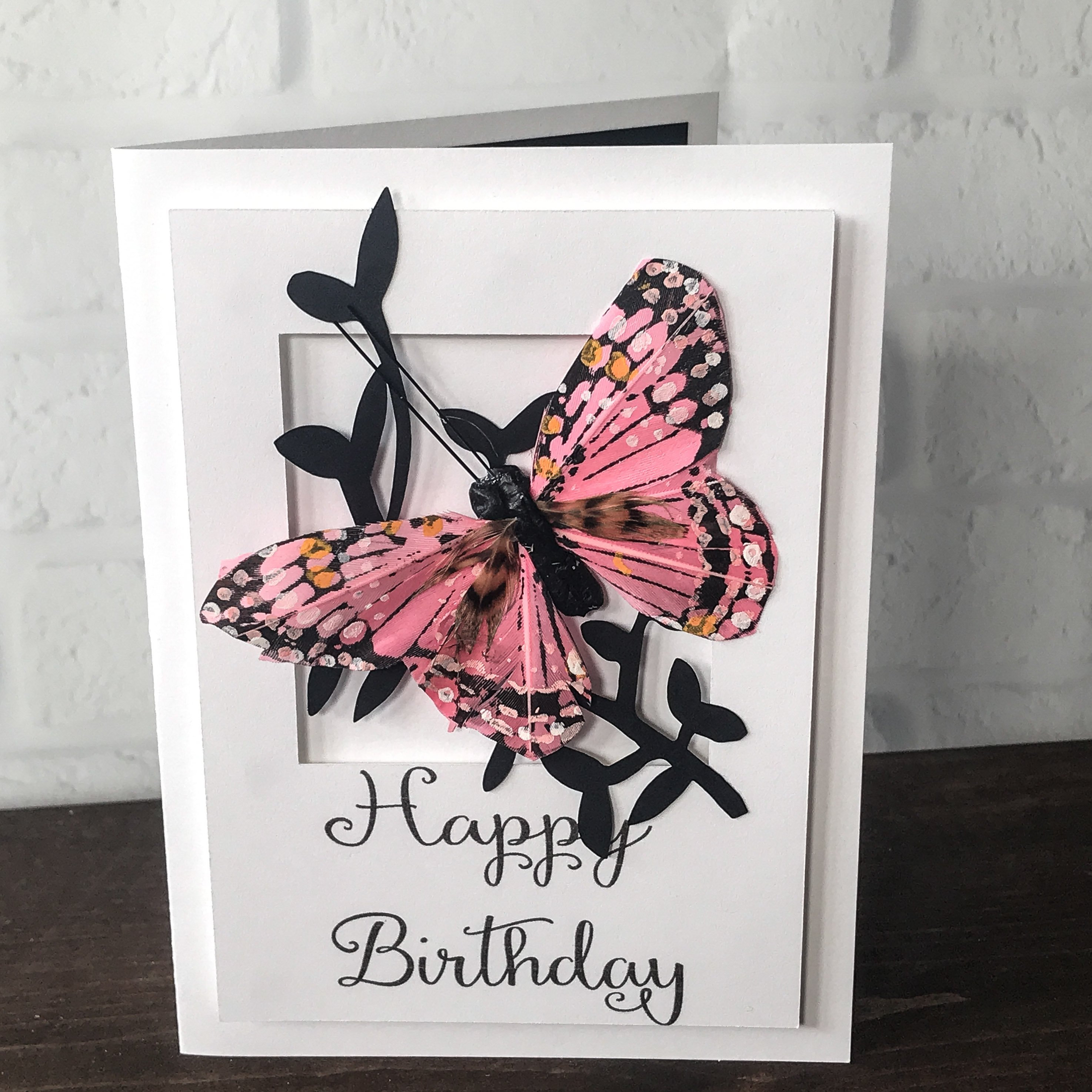 Details about   Handmade Personalised Butterfly Birthday Card Daughter  21/30/40/50 in Gift Box 