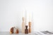 Scandinavian Trio Handturned Minimalist Wood Candlestick Candle holder Minimalist  Scandinavian  Decorations Modern Slow design Hygge Simple 