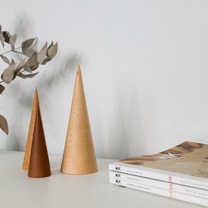 Minimalist Christmas Modern Wood Tree Set of 3 Scandinavian Christmas Decorations Christmas mantel Scandinavian Christmas Christmas Mantel image 3