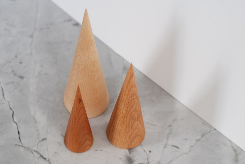 Minimalist Christmas Modern Wood Tree Set of 3 Scandinavian Christmas Decorations Christmas mantel Scandinavian Christmas Christmas Mantel image 6