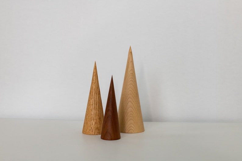 Minimalist Christmas Modern Wood Tree Set of 3 Scandinavian Christmas Decorations Christmas mantel Scandinavian Christmas Christmas Mantel image 4