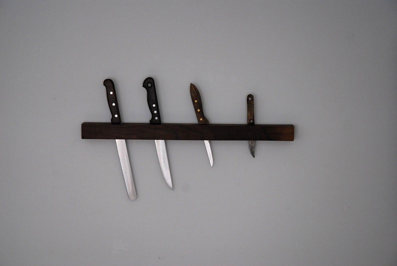 Black Walnut Knife Rack Knife holder Wood Knife Organizer Etsy
